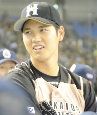 Ohtani playing for the Fighters in 2015